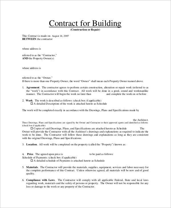 Homeowners: Jct Homeowners Contract Pdf with regard to Free Junk Removal Contract Template