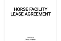 Horse Lease Agreement Template - Google Docs, Word, Apple Pages pertaining to Horse Training Contract Template