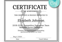 Horseshoe Certificate | Certificates | Printable Award With Intended for Free Softball Certificate Templates