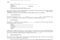 Housekeeping Services Contract | Legal Forms And Business Templates for Hourly Contract Agreement