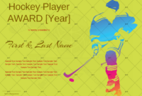 Ice Hockey Player Award Certificate - Light Green Border - Gct intended for Hockey Certificate Templates