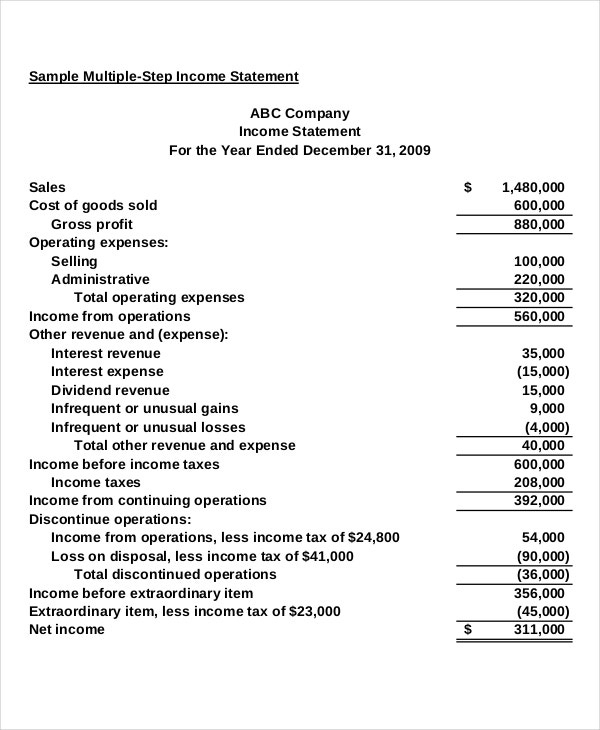Income Statement Template - 14+ Free Excel, Pdf, Word Documents inside 5 Year Income Statement Template