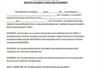 Industry Accademic Consulting Agreement , 9+ Consulting Agreement with regard to Consulting Firm Contract Template