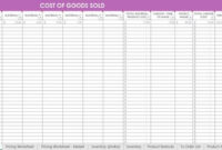 Inventory Spreadsheet Etsy Seller Tool Shop Management Supplies regarding Cost Of Goods Sold Spreadsheet Template