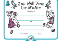 Job Well Done Certificate. Visit Www.misformoney.ca For Free Downloads intended for Great Work Certificate Template