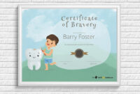 Kid Certificate Of Bravery Template On Behance with Bravery Certificate Templates