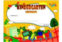 Kindergarten Diploma Certificate Templates: 10+ Designs Free intended for Amazing Kindergarten Certificate Of Completion Free