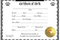 Kitten Birth Certificate Digital Download Printable Pet Birth - Etsy with regard to Cat Birth Certificate Free Printable