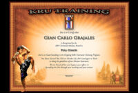Kru – Muay Thai – Full Coach Certificate – Martial Arts Certificates in Martial Arts Certificate Templates