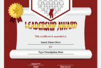 Leadership Award Certificate Templates For Word | Professional pertaining to Award Certificate Templates Word 2007