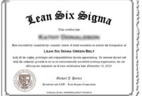 Lean Six Sigma Green Belt - Lean Sigma Corporation Inside Green Belt throughout Fantastic Green Belt Certificate Template
