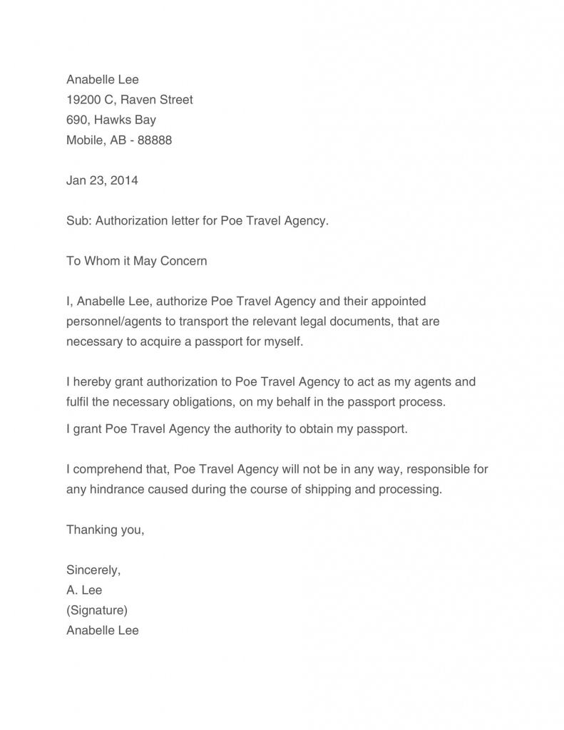 Letter Of Signature Authority | Template Business Format with Public Speaker Contract Template