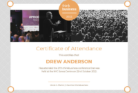 Light Attendance Certificate Template In Certificate Of Attendance intended for Free Certificate Of Attendance Conference Template