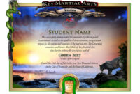 Make An Impact On Your Martial Arts Students With Awards, Certificates throughout Green Belt Certificate Template