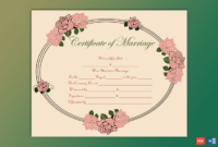 Marriage Certificate Template (150+ Creative Designs For Word) inside Awesome Best Wife Certificate Template