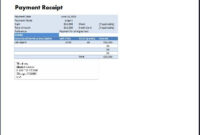Matchless Payment Received Receipt Format In Excel Budget Template in Owner Operator Profit And Loss Statement Template
