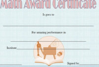 Math Award Certificate Template - Free 10+ Best Ideas with regard to Math Achievement Certificate Printable