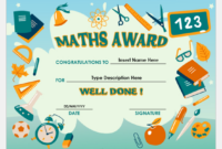 Math Award Certificate Templates For Word | Download Free throughout Free Certificate Templates For Word 2007