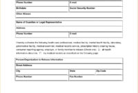 Medical Records Release Authorization Form (Hipaa) | Geneevarojr intended for Hipaa Compliance Statement Template