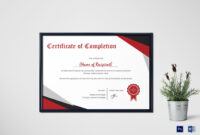 Modern Certificate Of Completion Design Template In Psd, Word inside Certificate Of Completion Template Word
