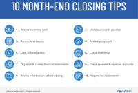 Month-End Closing Procedure And Checklist within Customer Year End Statement Template