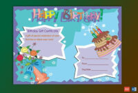 Multicolored Birthday Cake Gift Certificate Template – Gct for Birthday Gift Certificate