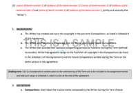 Music Publishing Contract Template with Songwriting Contract Template