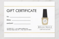 Nail Salon Monogram On Gold Glitter – Gift Card | Zazzle In 2021 with Nail Gift Certificate Template Free