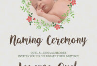 Naming Ceremony Invitation Card Template - Videohive , After Effects regarding Baby Shower Winner Certificate Template 7 Ideas
