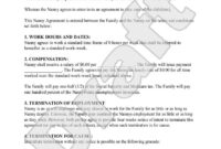 Nanny Contract Template – Free Nanny Employment Agreement (With Sample intended for Babysitting Contract Agreement