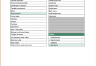 Net Worth Excel Template – Sample Templates intended for Personal Net Worth Statement Template
