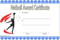 Netball Award Certificate Template Free | Certificate For New Netball for Amazing Netball Achievement Certificate Template