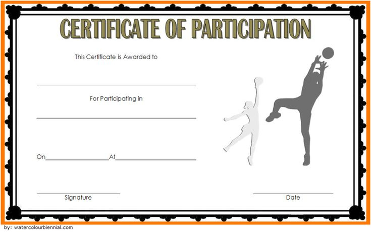 Netball Participation Certificate Template Free 1 In 2020 Regarding for Awesome Netball Participation Certificate Templates