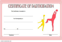 Netball Participation Certificate Templates [7+ Customizable Format] with regard to Fantastic Netball Certificate Templates