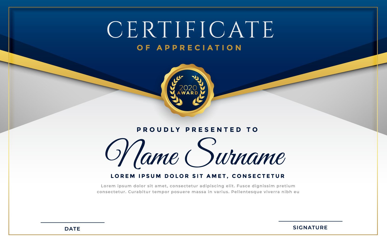 New Award Certificate Template #181954 - Templatemonster for Amazing Certificate Template For Pages
