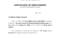 New Certificate Of Employment Template | Certificate Templates throughout Certificate Of Employment Template