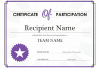 New Certificate Of Participation Template Ppt - Amazing Certificate with Fascinating Certificate Of Participation Template Ppt