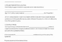 New Home Construction Contract Template Elegant New Home Construction intended for Home Repair Contract Agreement