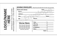 Offering Envelope Printing, Customized Offering Envelope intended for Church Giving Statement Template