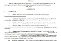Operating Agreement Samples | Template Business intended for Free Research Assistant Contract Template