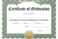Ordination Certificate Templates (1 regarding Fascinating Ordination Certificate Templates