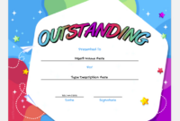 Outstanding Performance Certificate Templates | Edit &amp;amp; Print for Free Outstanding Performance Certificate Template