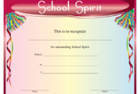 Outstanding School Spirit Certificate Template Download Printable Pdf in Simple Certificate Templates For School