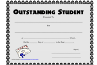 Outstanding Student Award Certificate Template Download Printable Pdf in Fantastic Student Of The Year Award Certificate Templates