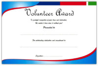 Outstanding Volunteer Certificate Template – 9+ Great Ideas in Volunteer Award Certificate Template