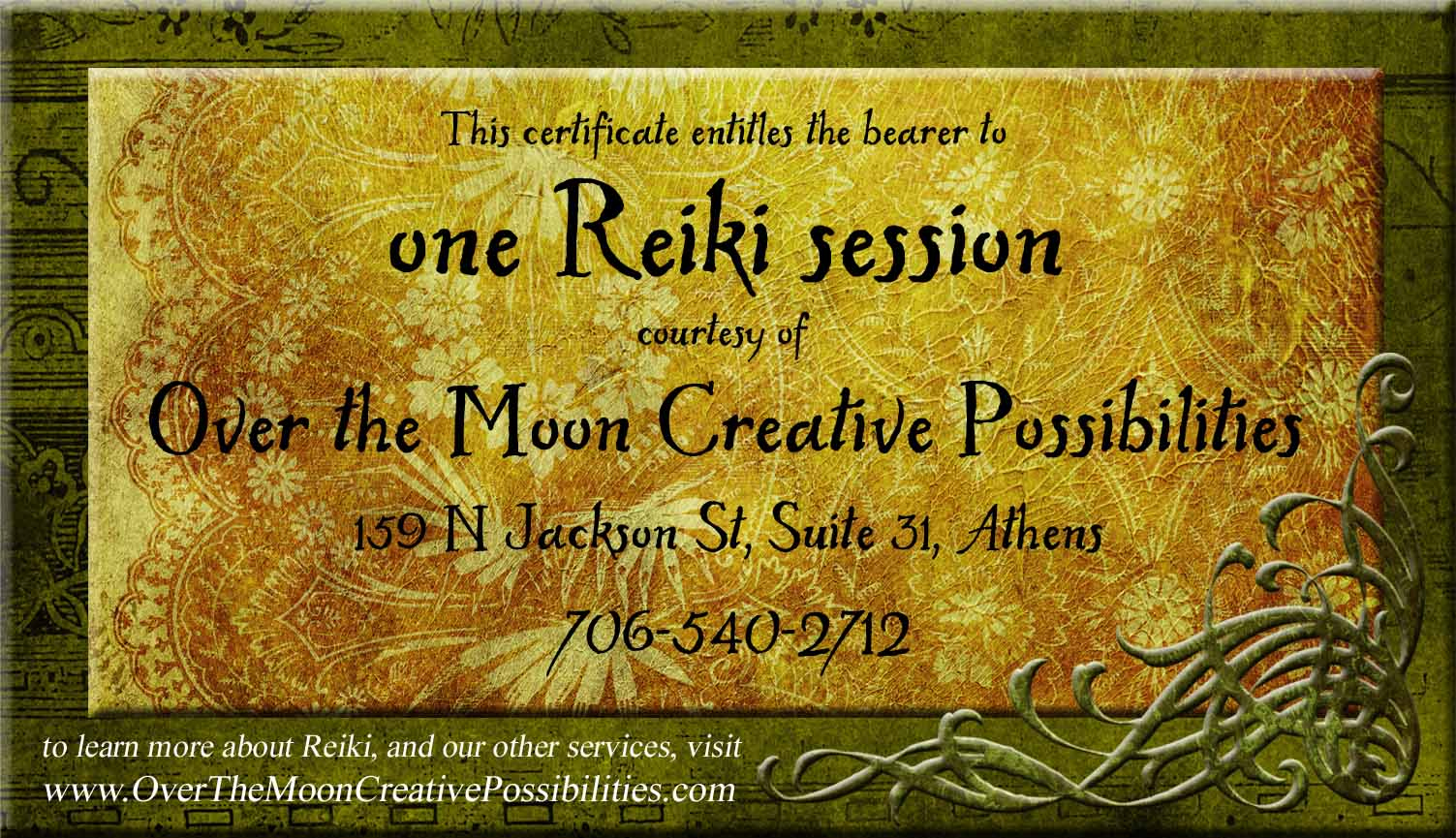 Overthemooncreativepossibilities: Reiki For Christmas pertaining to Simple Holiday Gift Certificate Template Free 7 Designs