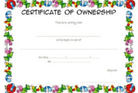 Ownership Certificate Templates Editable [10+ Official Designs] within Fresh Certificate Of Ownership Template