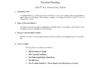 Painting Contract - Free Printable Documents for Simple Painters Contract Template
