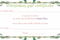 Palm Leafs Christmas Gift Certificate Template pertaining to Christmas Gift Templates Free Typable