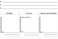 Parent Teacher Conference Forms - Template Free Download | Speedy Template throughout Student Council Contract Template